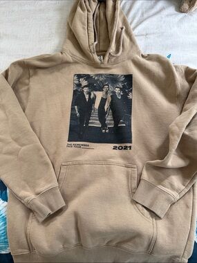 Unbranded Beige 2021 Tour Graphic Hoodie